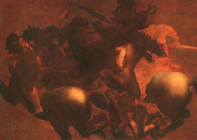  Leonardo  Da Vinci The Battle of Anghiari Spain oil painting art